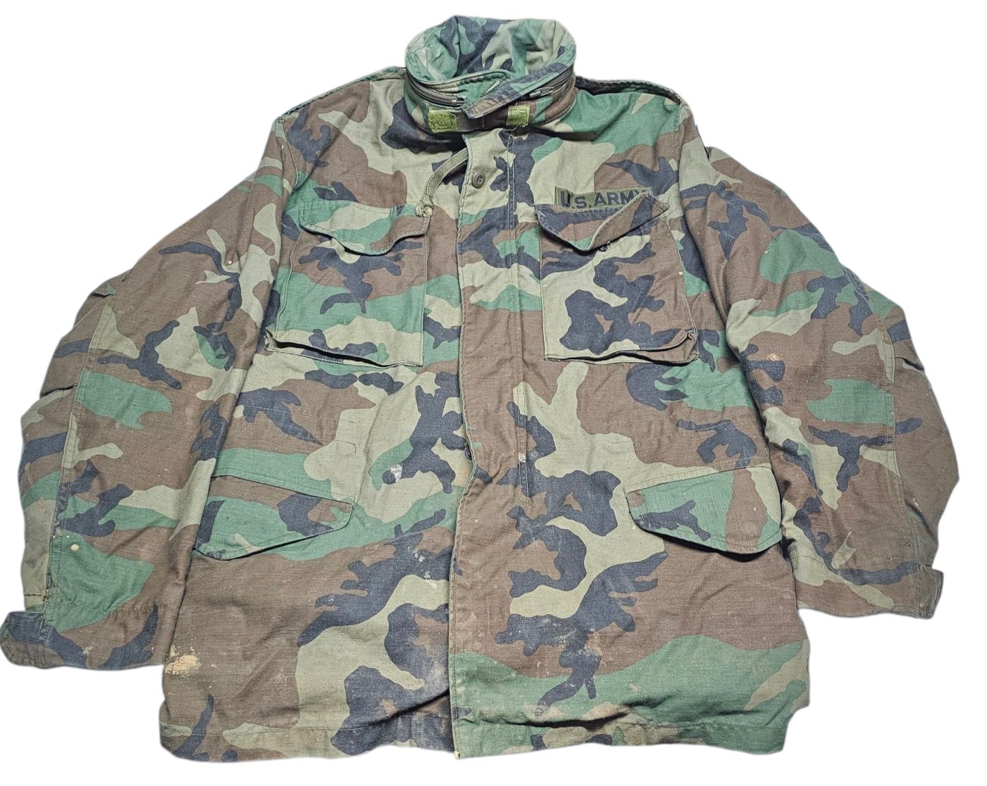Vtg 87 US Army Woodland Camo M65 Field Jacket Cold Weather Coat SL USA Vtg 87 US Army Woodland Camo M65 Field Jacket Cold Weather Coat SL USA