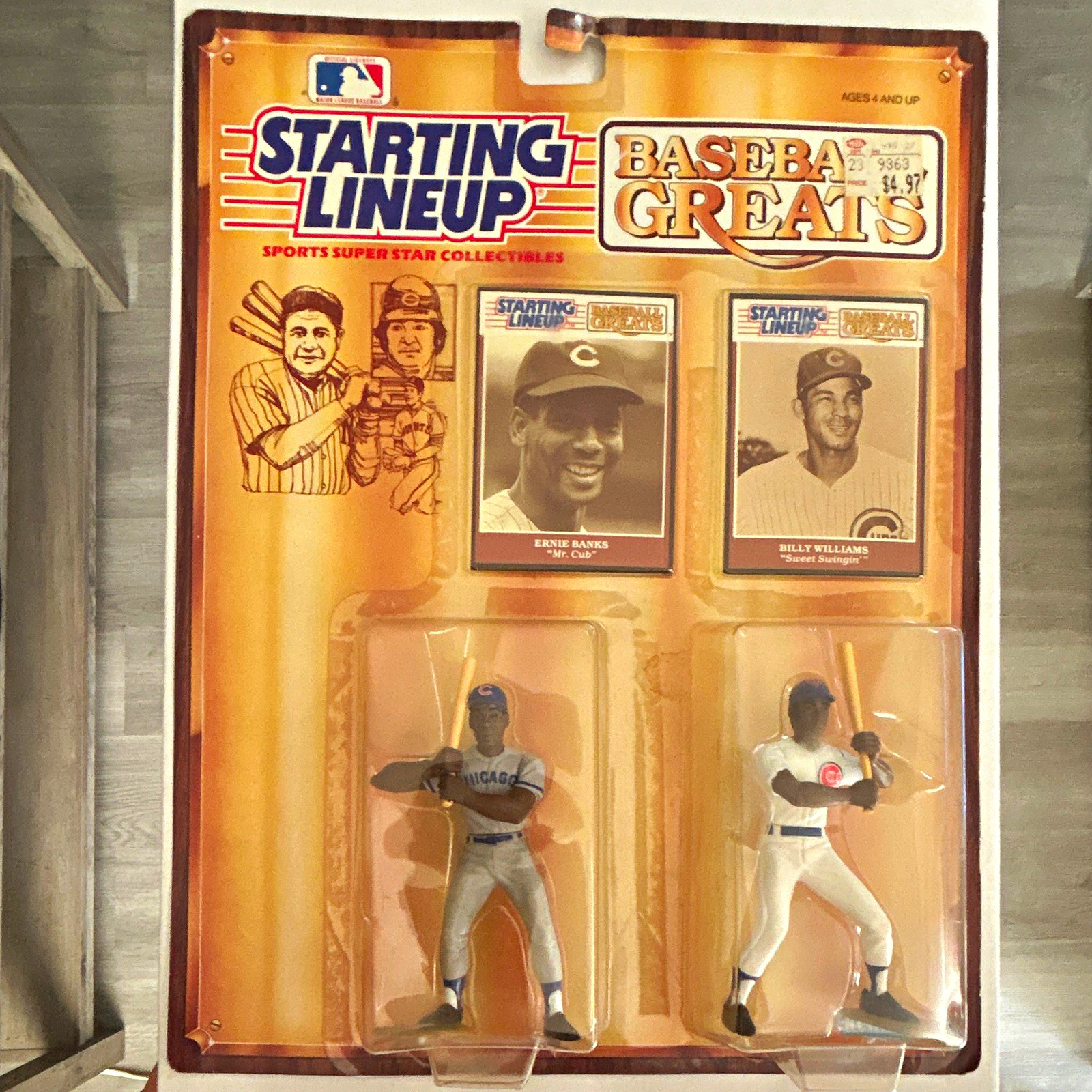 Kenner Starting Lineup Baseball Greats Ernie Banks & Billy Williams Cubs