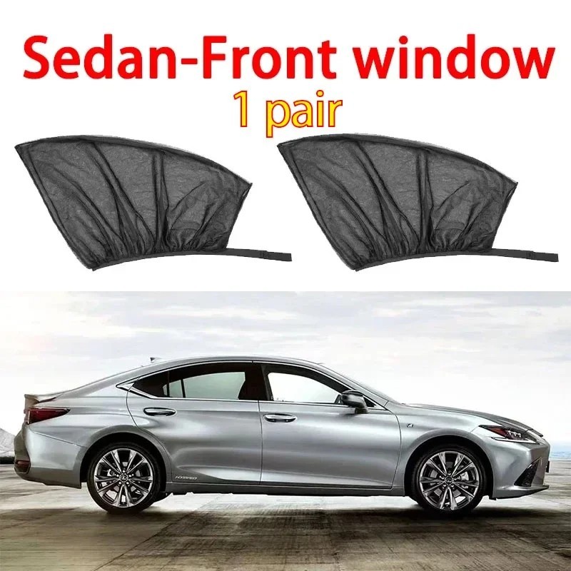 2/4pcs Car Window Sunshade Mesh UV Protection Mosquito Net Set