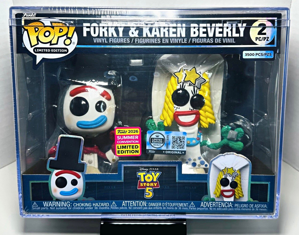 Funko Pop Vinyl Toy Story 5 Forky & Karen Beverly 2-Pack LE 3500 2026 Funko Pop Vinyl Toy Story 5 Forky & Karen Beverly 2-Pack LE 3500 2026
