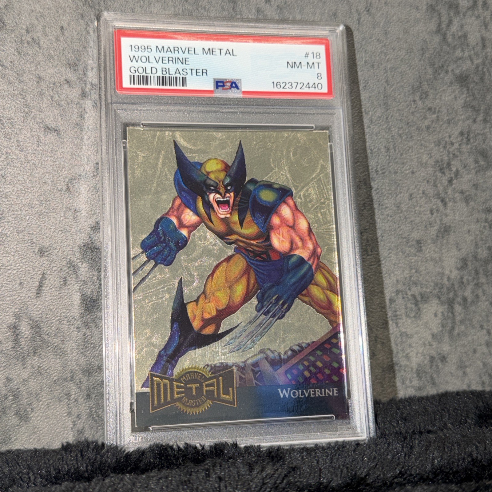 1995 Marvel Metal Wolverine Gold Blaster PSA 8 #18