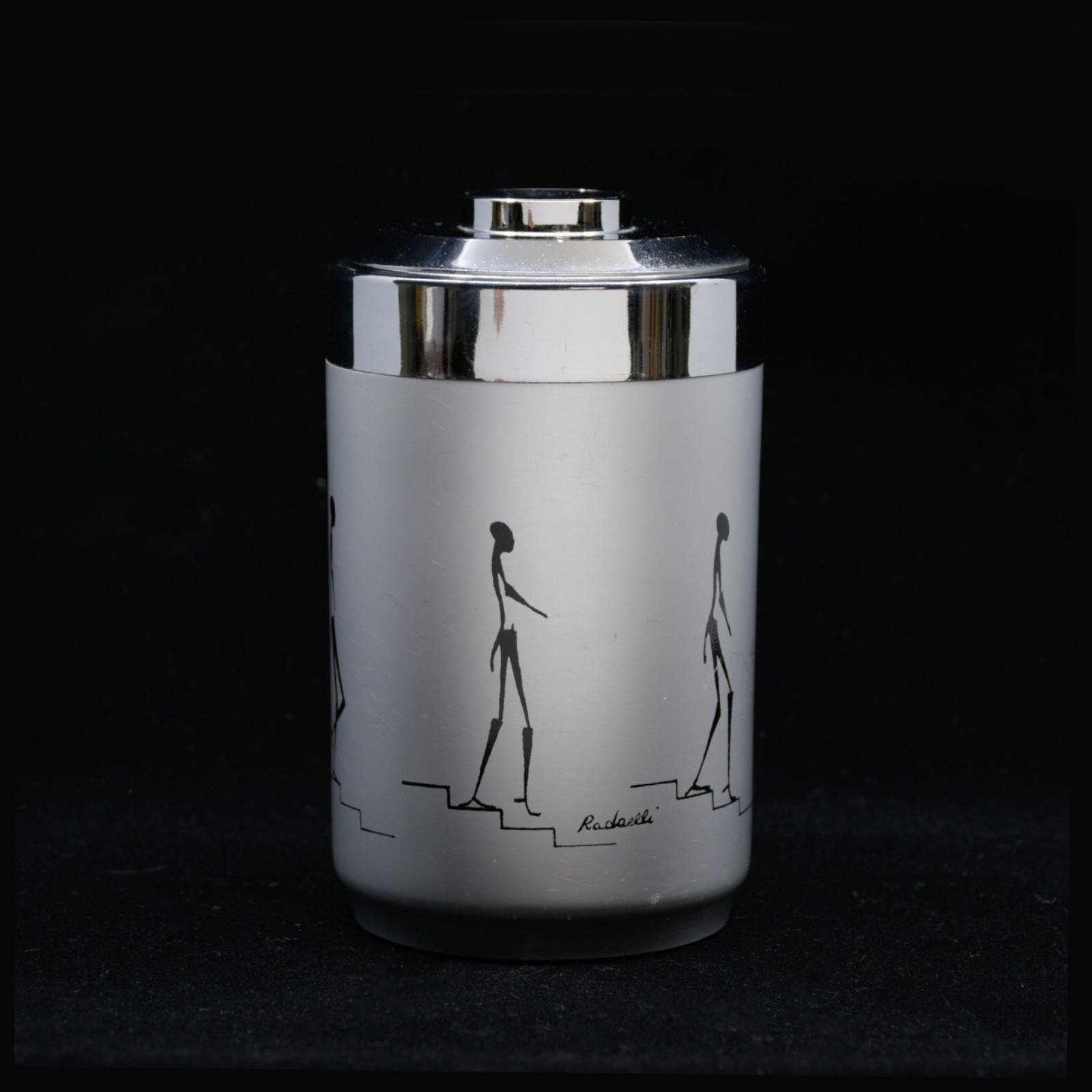 Vintage Radaelli Caimi F.lli Italy Aluminum Cigarette Dispenser MCM Push Button