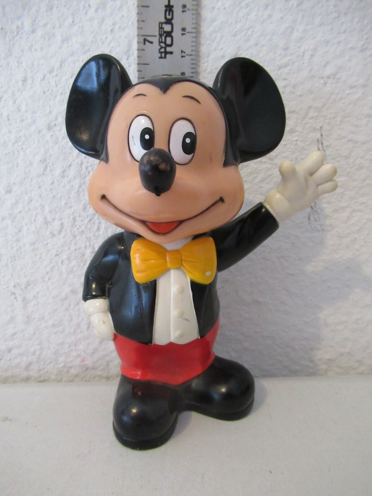 Disney\'s Mickey Mouse plastic 1960s Bank with stopper NICE