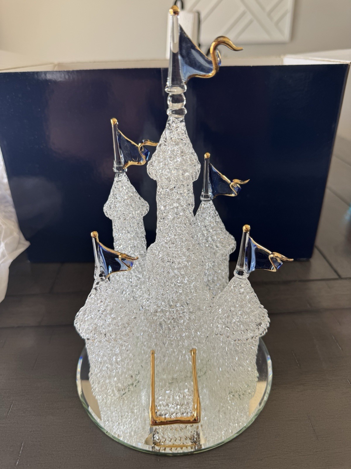 Disney Arribas Brothers Hand Spun Blown Glass Cinderella Castle