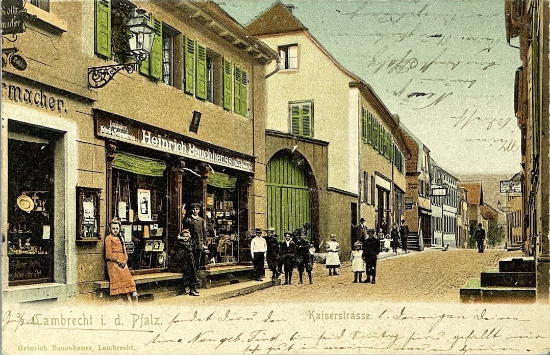 Lambrecht Pfalz Germany Antique Postcard 1905 Kaiserstrasse Heinrich Bauchhenss