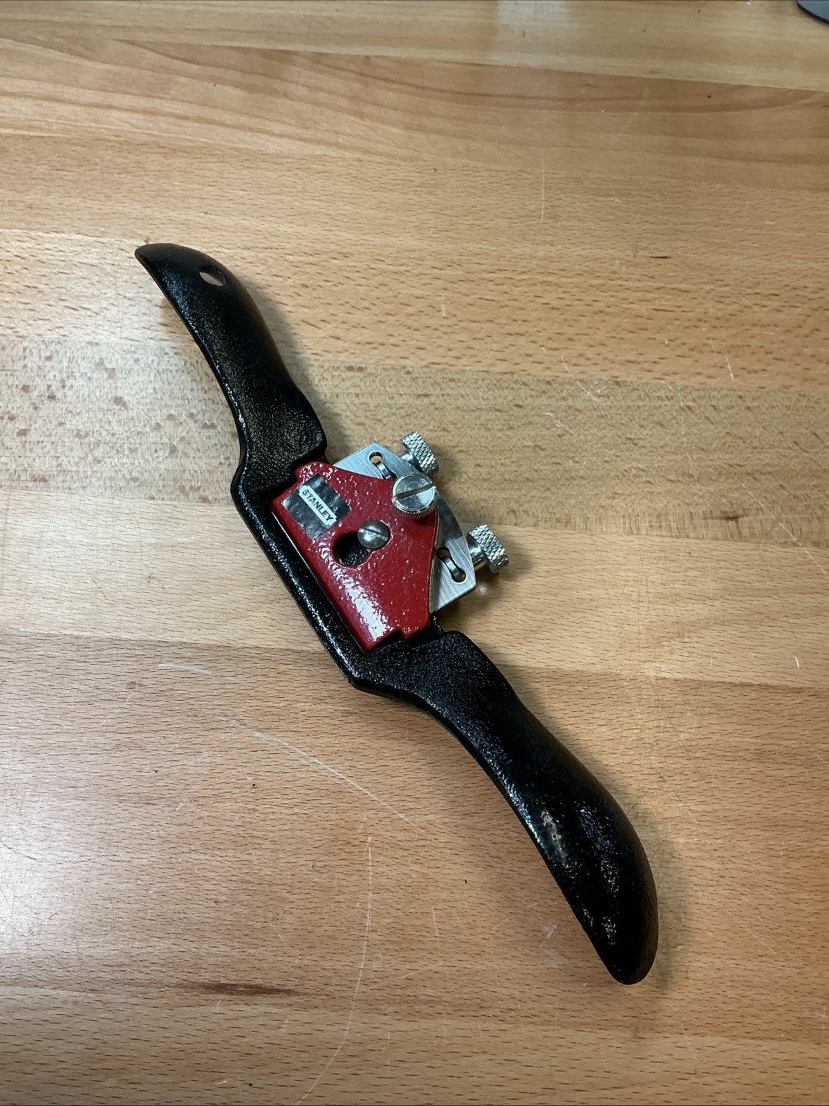 STANLEY 12-951 Spoke Shave, 2-1/8 in W Blade, 10 in OAL, Metal Handle