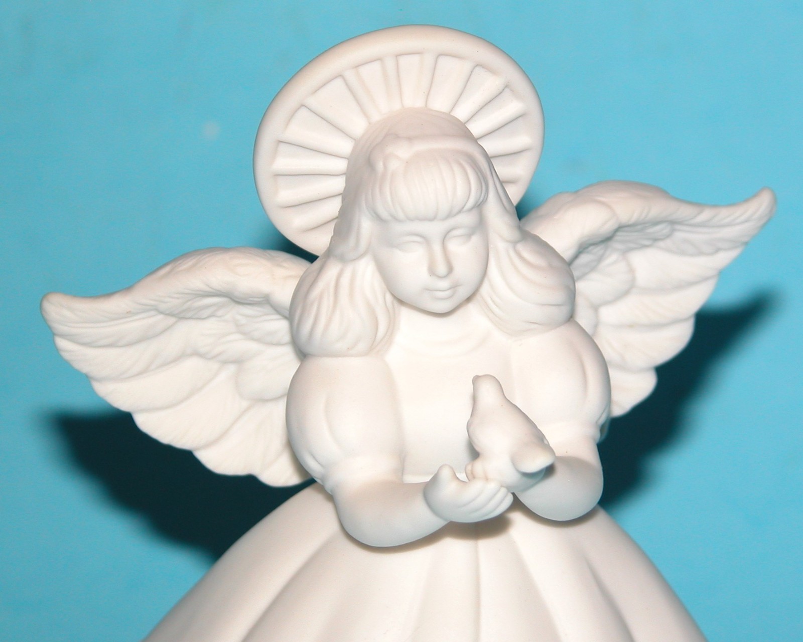 Roman ,  music box, porcelain angel w dove 