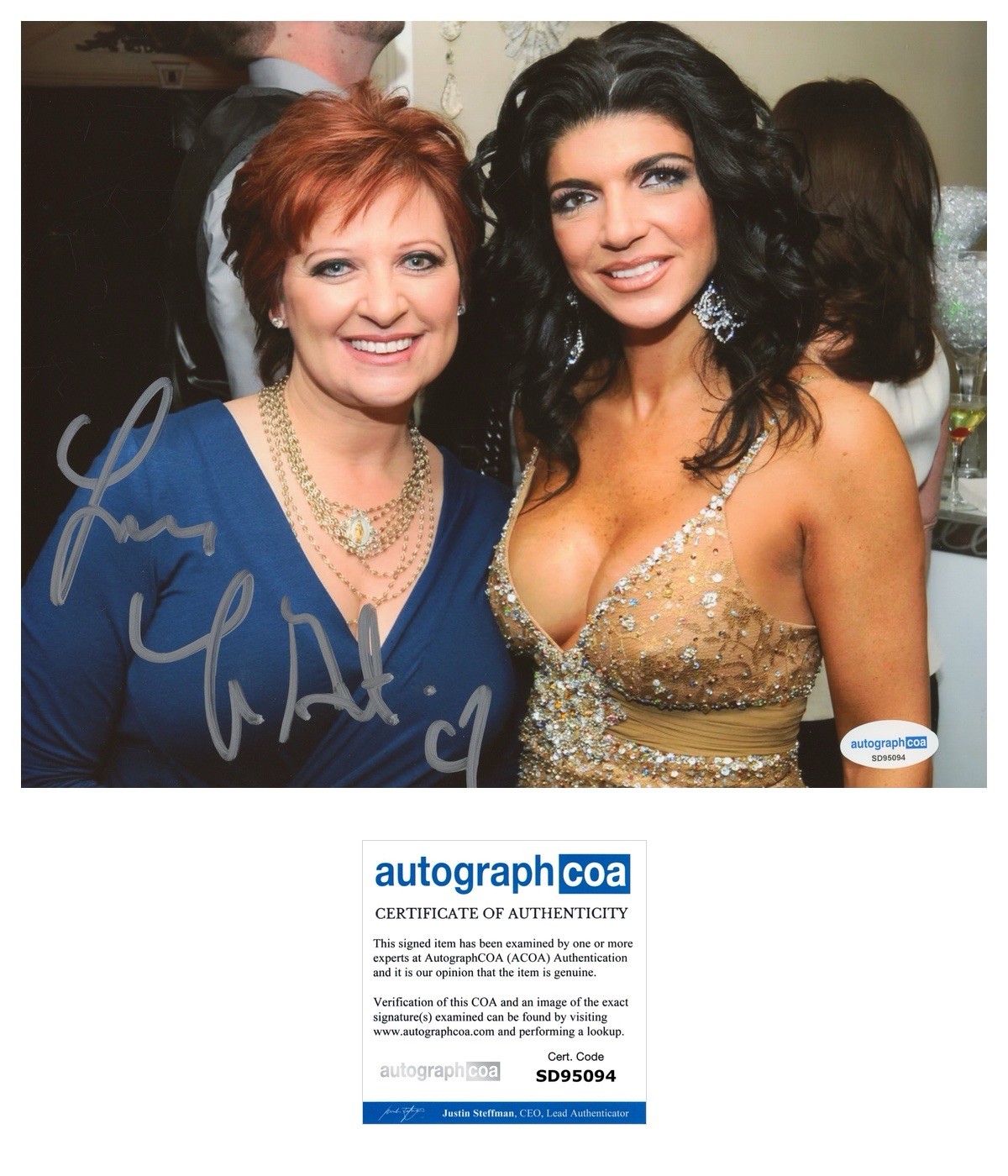TERESA GIUDICE SIGNED REAL HOUSEWIVES OF NEW JERSEY 8x10 PHOTO - ACOA COA