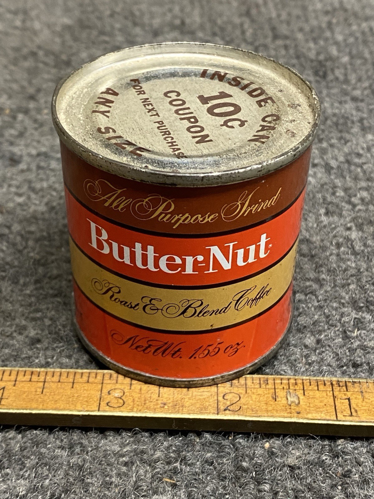 Rare Sealed Butternut Coffee Tin Miniature 1.55 Oz Salesman Sample 