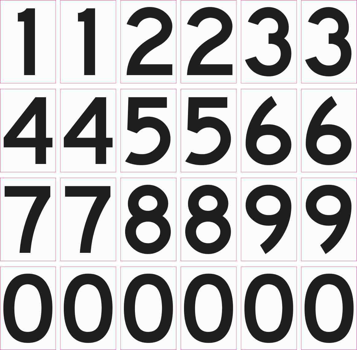 1.25 x 1.75 Mailbox Numbers Permanent Vinyl Stickers Sign Door Permanent Decal