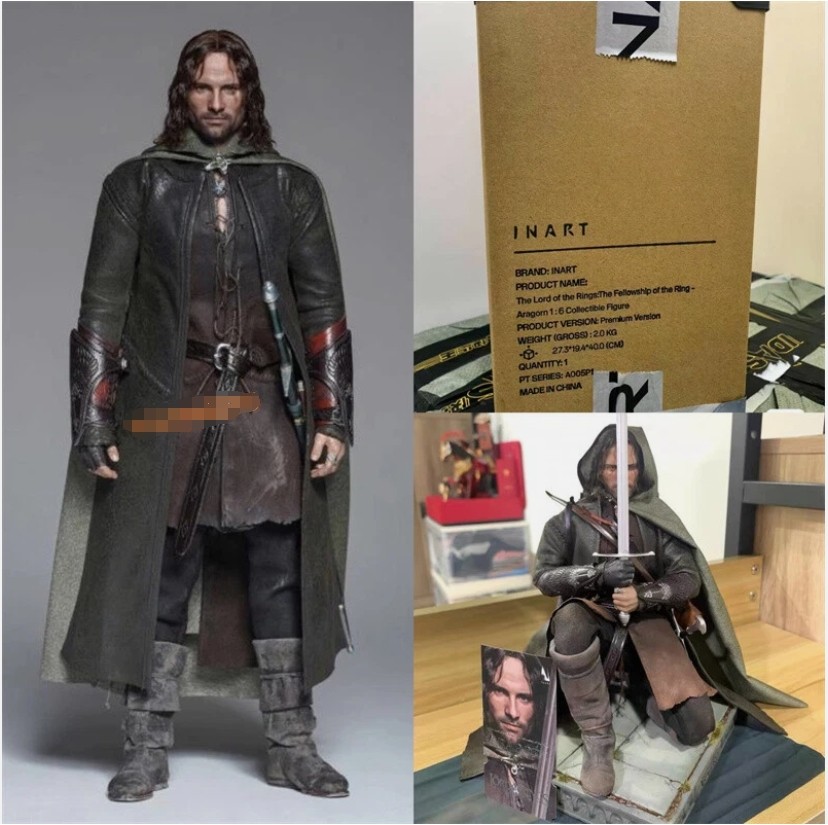 INART 1/6 The Lord of the Rings Aragorn Figure AG-A005P1 Rooted Hair Model Toy
