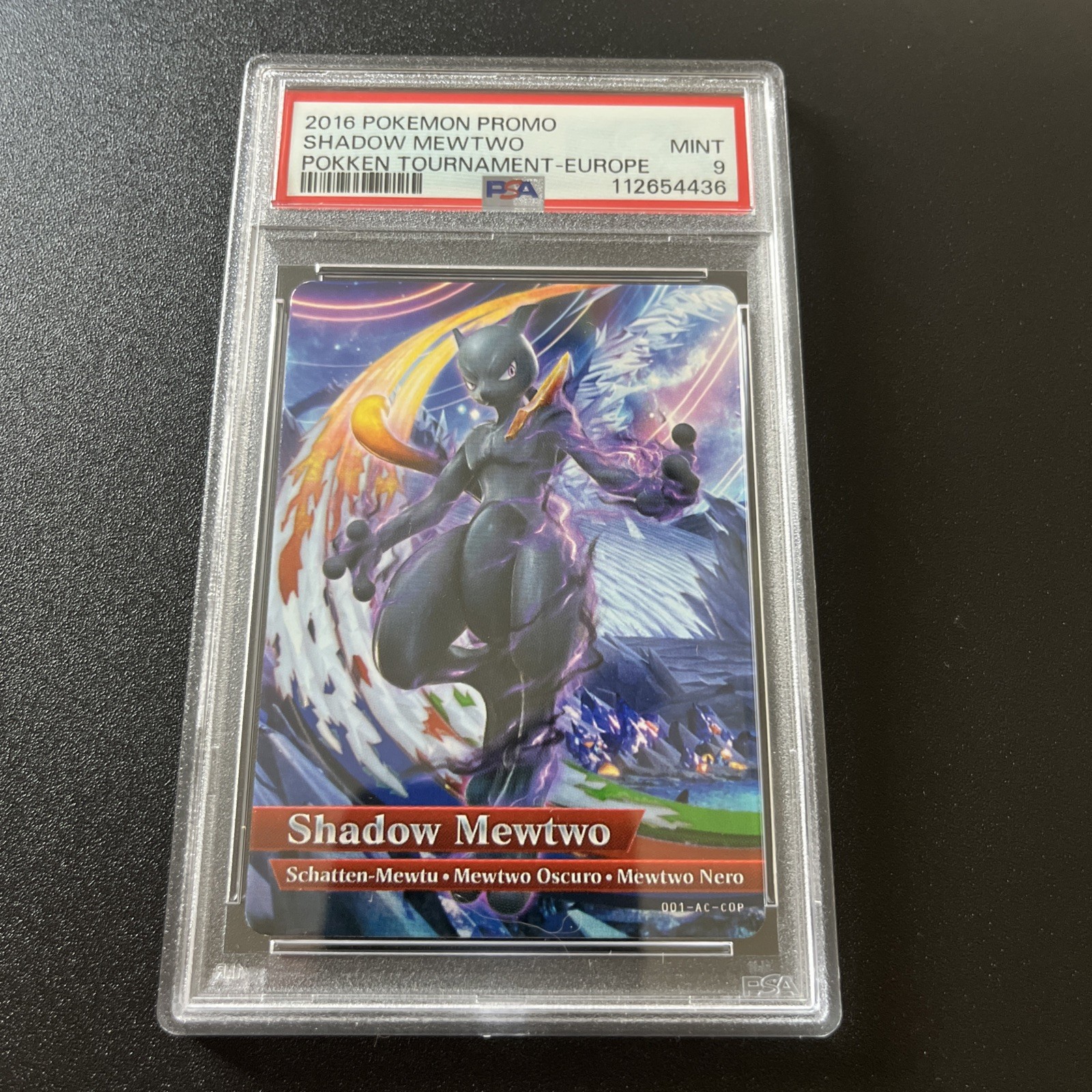 Shadow Mewtwo Pokken Tournament Amiibo Card PSA Graded MINT 9 Pokemon TCG