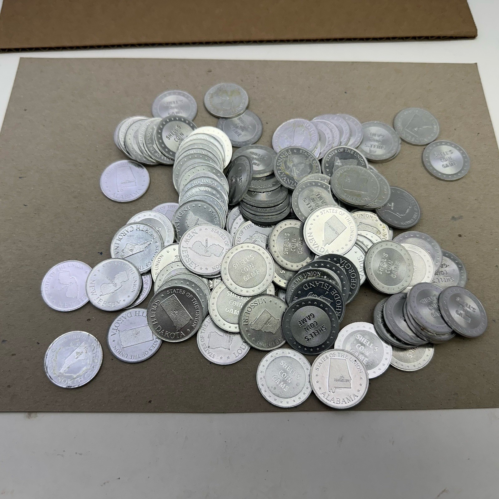1969 Shell\'s State of the Union Coin Game aluminum Token Different states 115pcs
