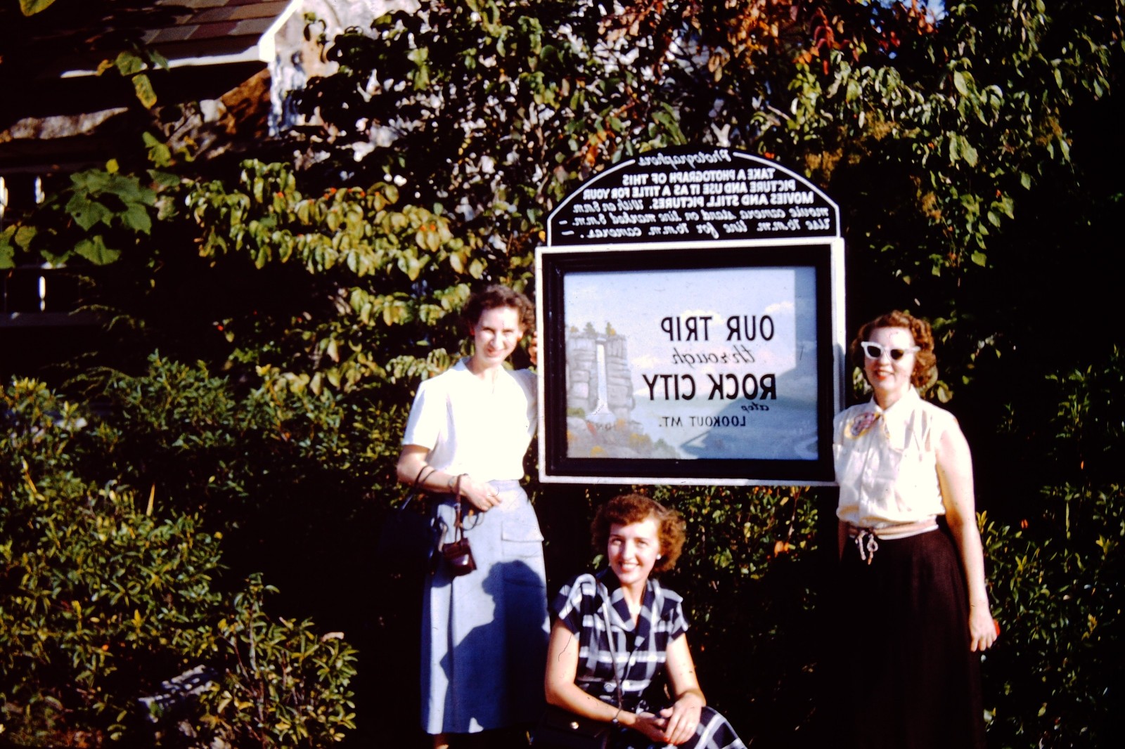OCT 1951 Women Rock City Sign  Lookout Mountain Tennessee Slide CT-A