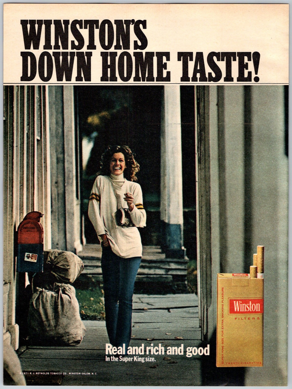 1971 PRETTY WOMAN WINSTON CIGARETTES Vintage 8\