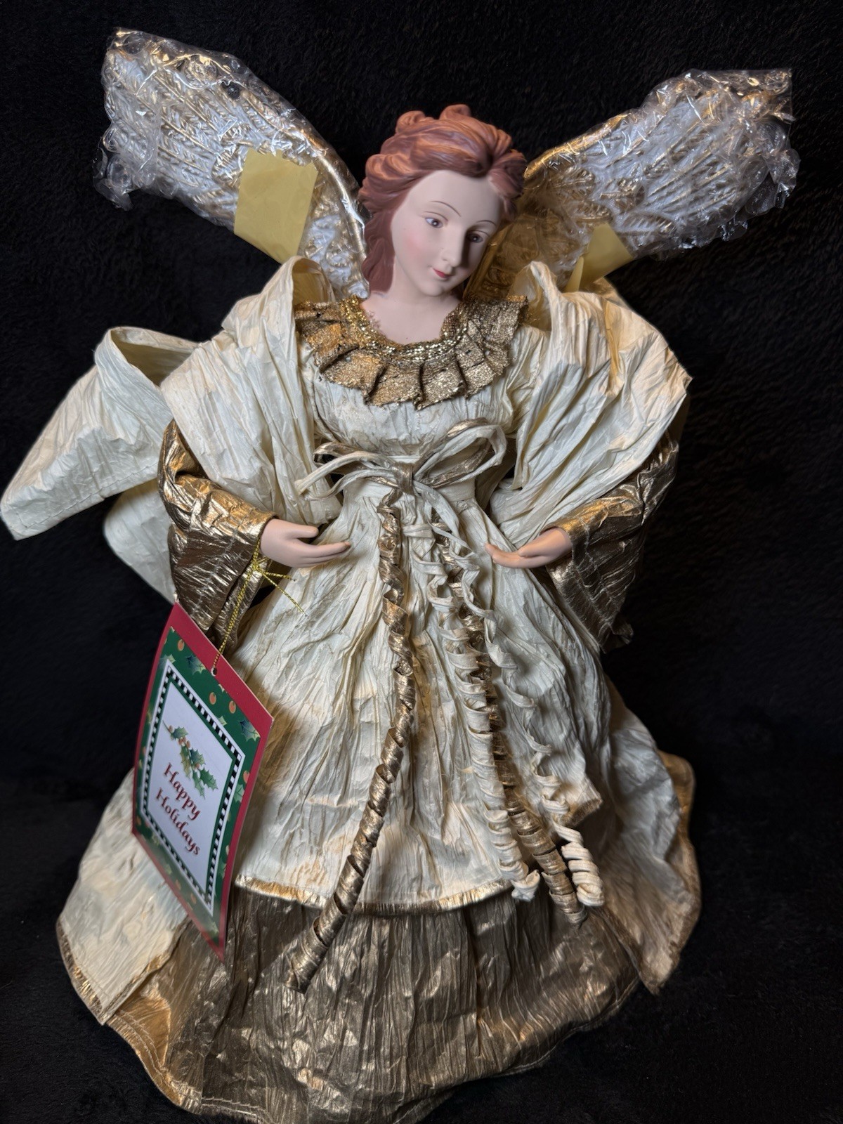 Vintage 1990’s Worlds Bazaar’s Christmas Tree Topper Porcelain/Paper Mache -New