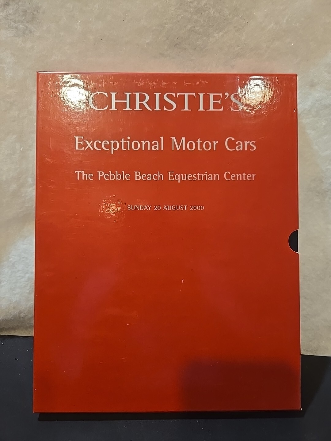 CHRISTIE\'S Exceptional Motor Cars Auction Aug 20 2000 Pebble Beach FULL CATALOGS CHRISTIE\'S Exceptional Motor Cars Auction Aug 20 2000 Pebble Beach FULL CATALOGS