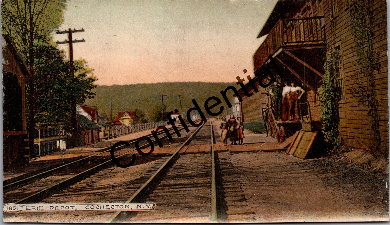 View Of The Erie RR Depot At Cochecton NY Train Station Railroad New York Y14
