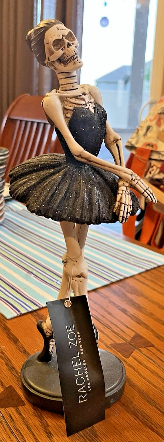 GHOULISH SKELETON BALLET DANCER NOVOGRATZ STATUE HALLOWEEN DECORATION