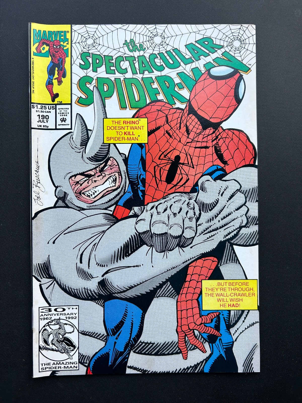 1992 Marvel Comics The Spectacular Spider-Man #190 1992 Marvel Comics The Spectacular Spider-Man #190