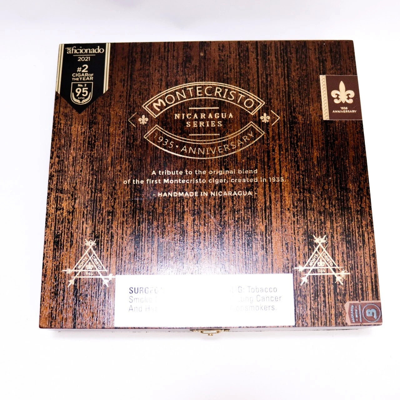 Montecristo Churchill 1935 Anniversary Empty Wood Cigar Box 8.5\