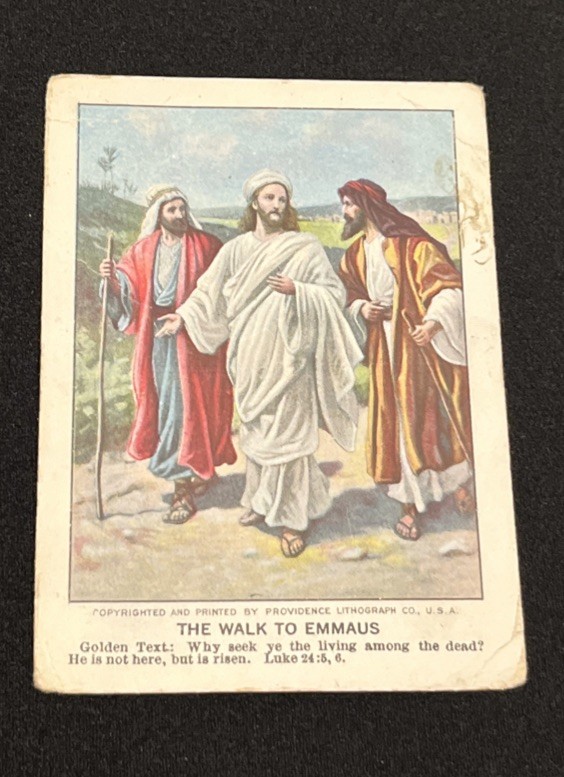 1923 Little Bible Lesson Pictures Jesus The Walk To Emmaus 1923 Little Bible Lesson Pictures Jesus The Walk To Emmaus