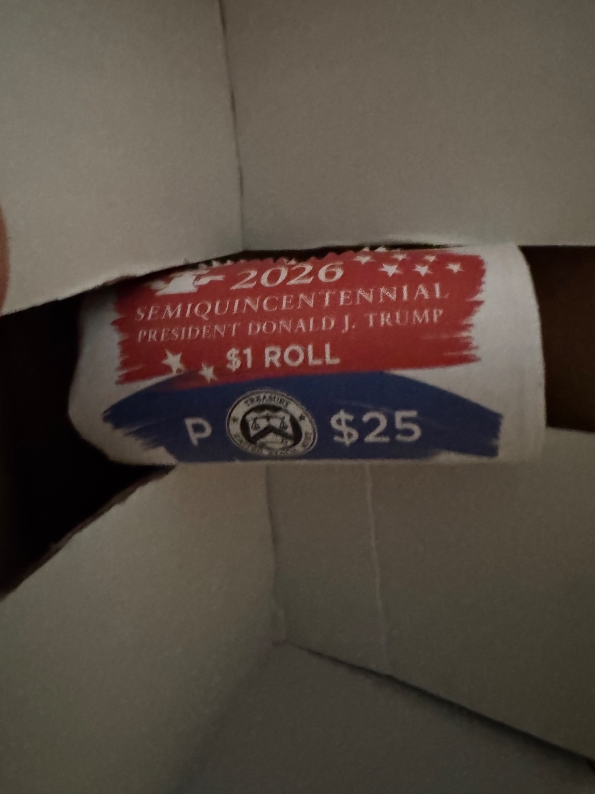 President Trump $1CoinRoll (25) 2026-Sealed,IN HANDNOW4th of July pivy guarante