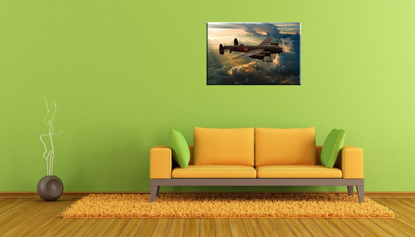 BBMF flight canvas prints x 3, various sizes Lancaster, Spitfire, Hurricane