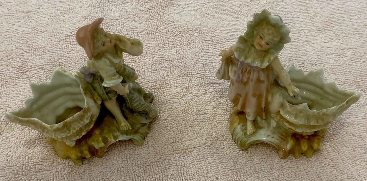 Nice Rare Unique Sitzendorf Porcelain Figurines Germany Circa 1884-1902