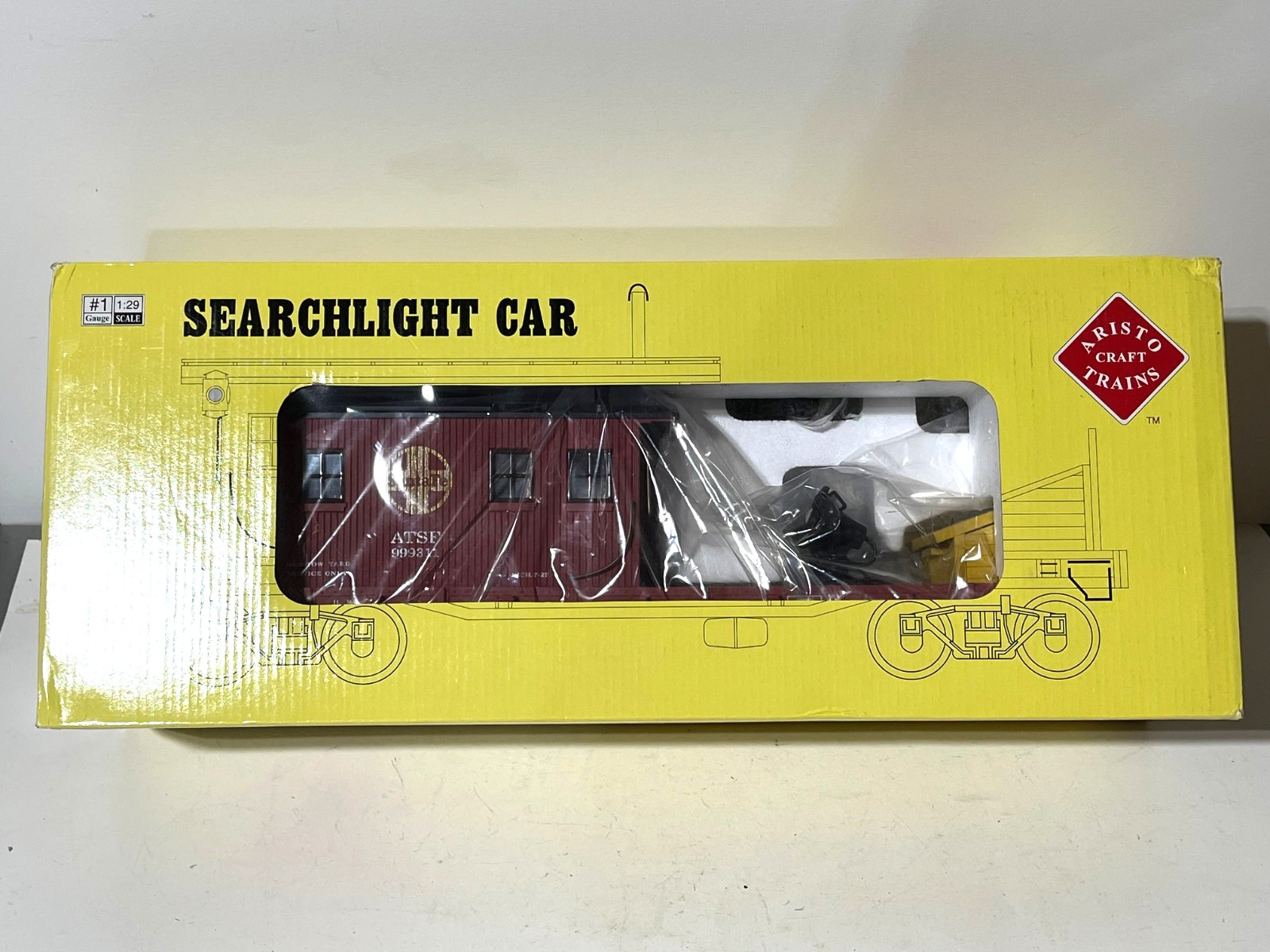 Aristo-Craft 46364 - Santa Fe Searchlight Car - Steel Wheels - G Scale - NEW