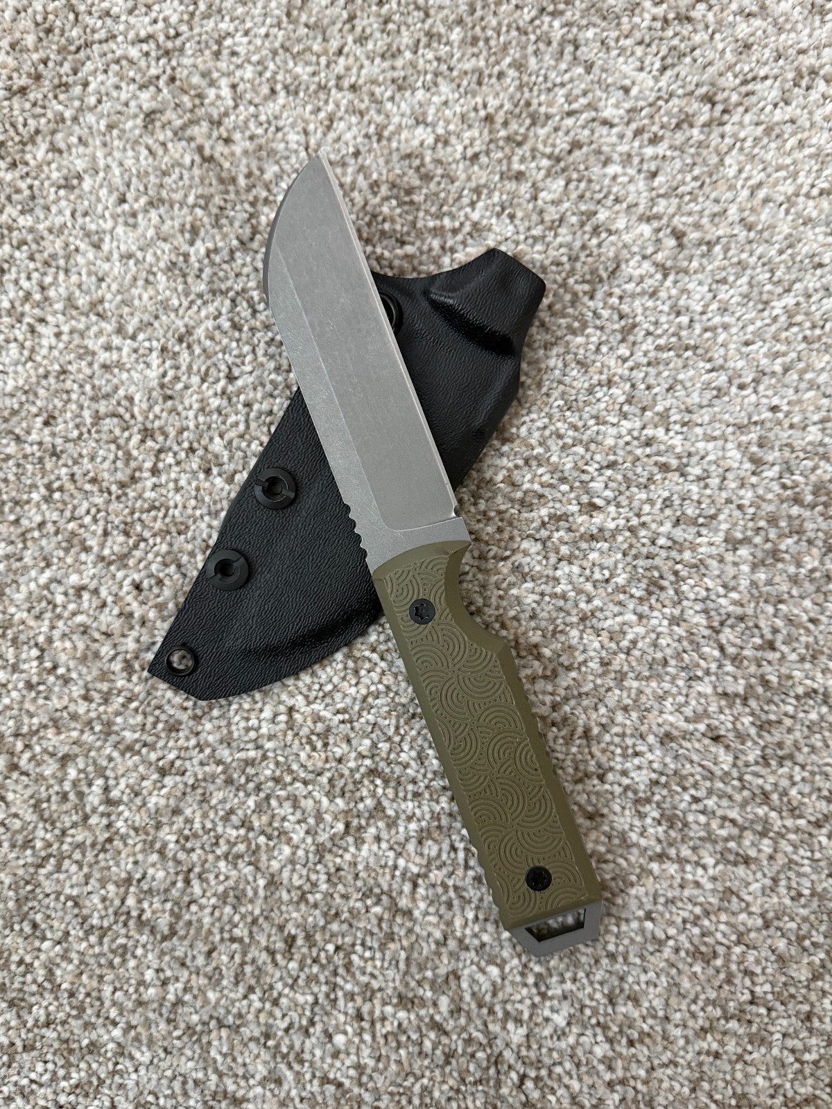 JSK x URBAN EDC - Tumbled Nitro-V + OD Green G10 w/ Chaos Seigaiha