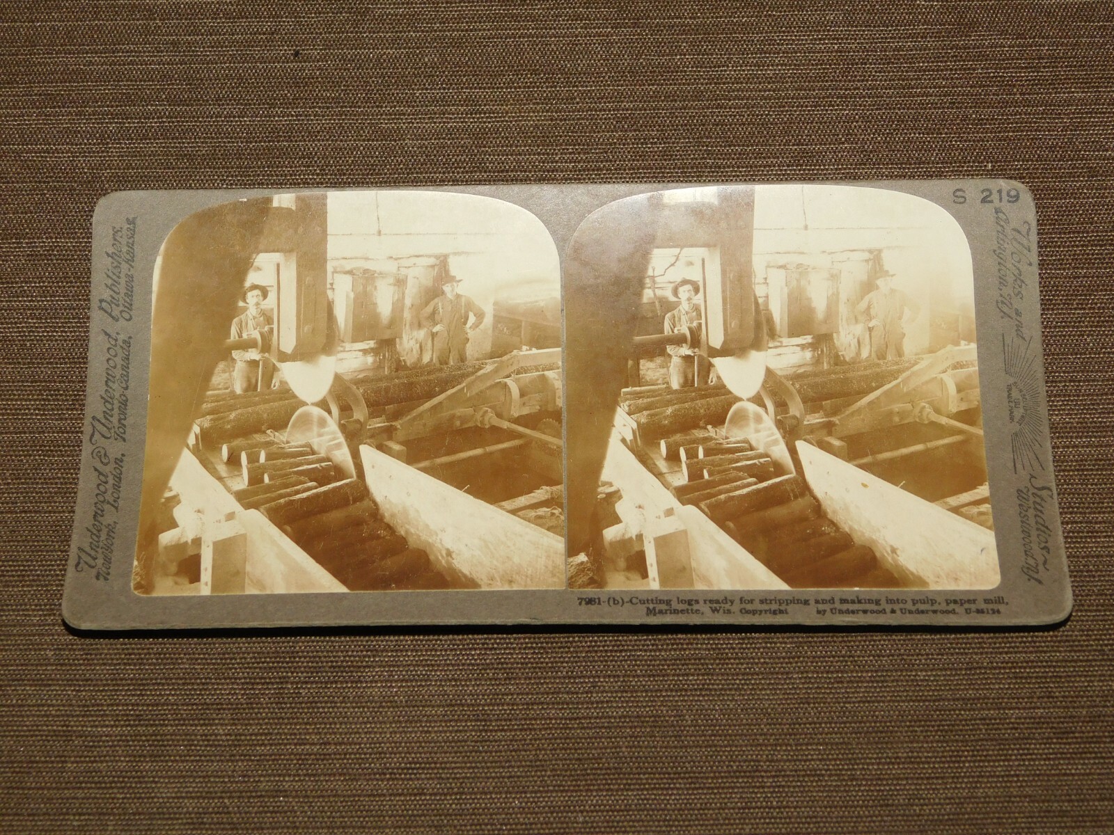 VINTAGE CAMERA STEREOVIEW STEREOSCOPE CARD PAPER MILL MARINETTE WISCONSIN VINTAGE CAMERA STEREOVIEW STEREOSCOPE CARD PAPER MILL MARINETTE WISCONSIN