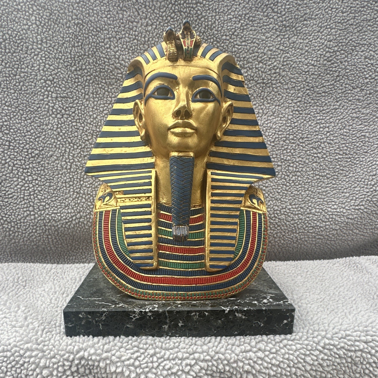 Egyptian Pharaoh Bust Figurine Statue on Base - Ownership History one owner Egyptian Pharaoh Bust Figurine Statue on Base - Ownership History one owner