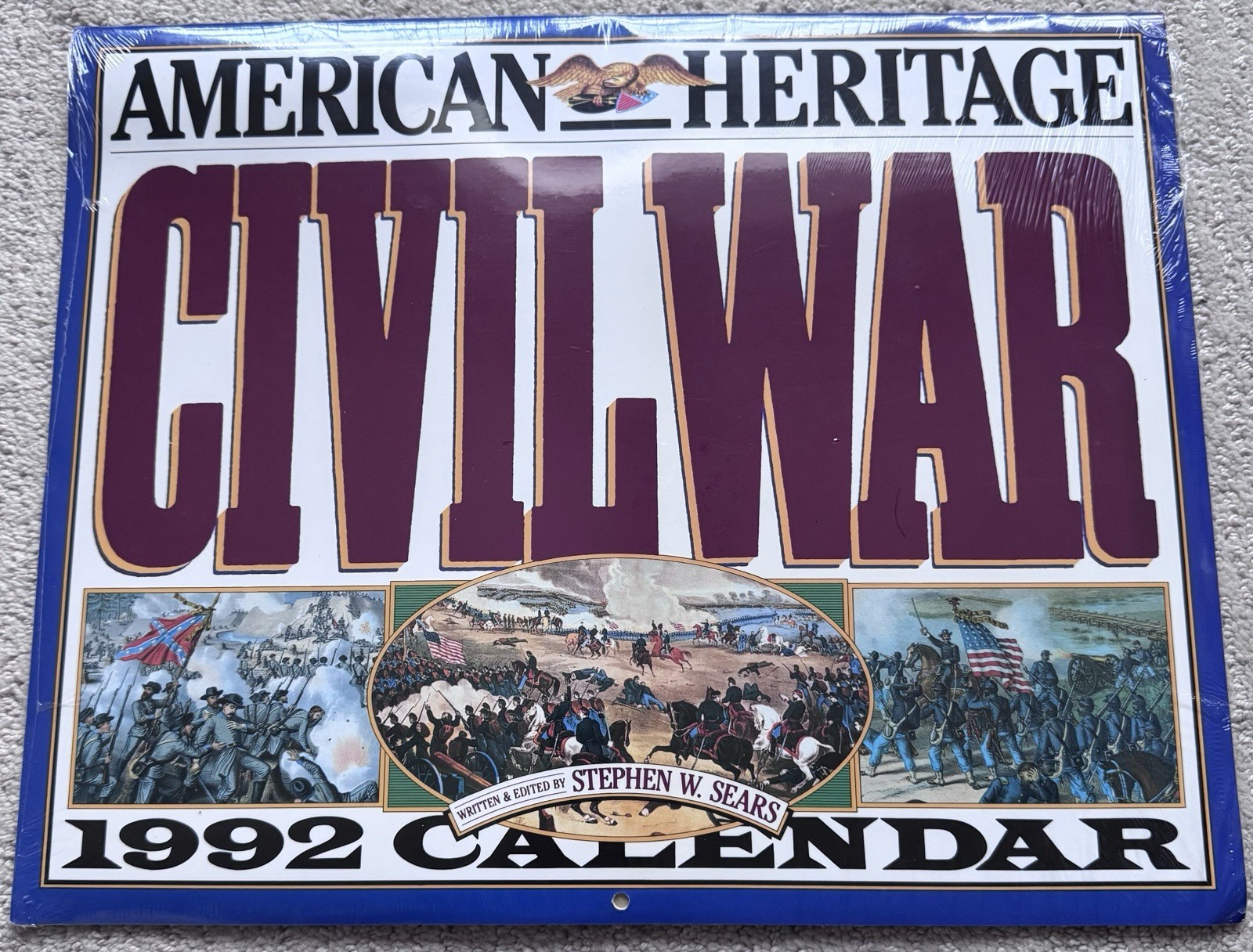 1992 American Heritage Civil War Calendar By Stephen W. Sears - Brand new Sealed