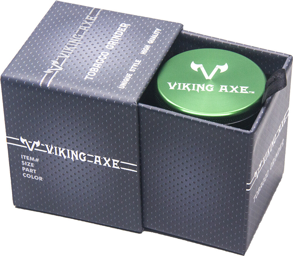 2.5\'\' 5 Parts Viking Axe Grinder W/ Mid-Ring Lock/ Release Push Down Protect GR 2.5\'\' 5 Parts Viking Axe Grinder W/ Mid-Ring Lock/ Release Push Down Protect GR