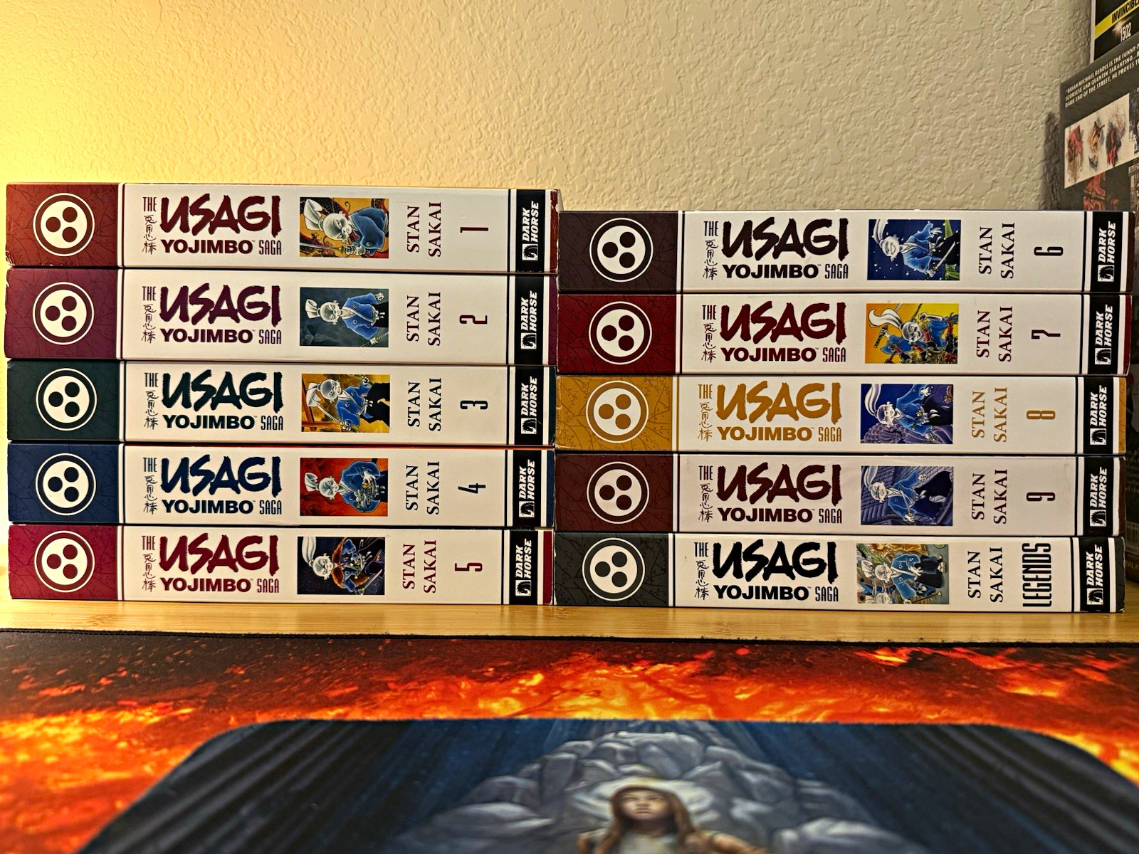 Usagi Yojimbo Saga TPB Lot Vol 1-9 + Legends, vol 6 Remarqued Stan Sakai signed