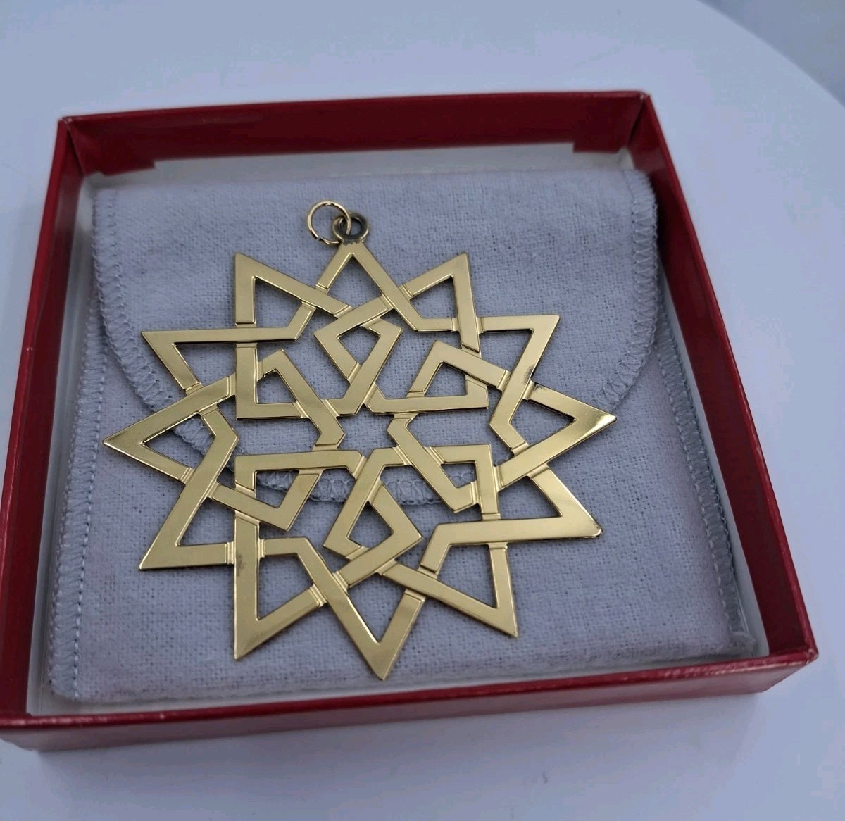 925 1993 Metropolitan Museum Of Art New York Star Ornament W/Gold Overlay 12.6g