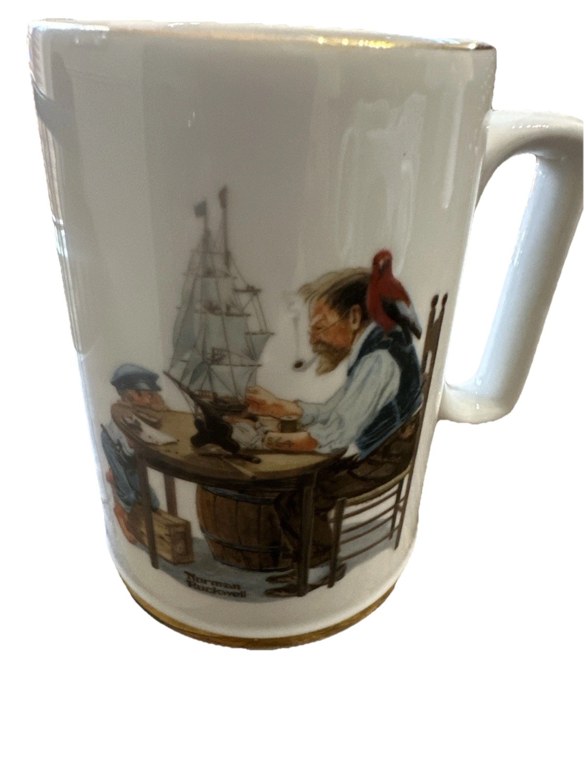 Vintage Collectible 1985 Norman Rockwell FOR A GOOD BOY Porcelain Mug Cup