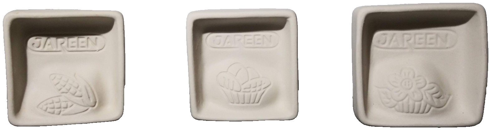 Vintage Jareen Porcelain Mold Edible Compliments Lot of 3 Corn, Flowers & Bread