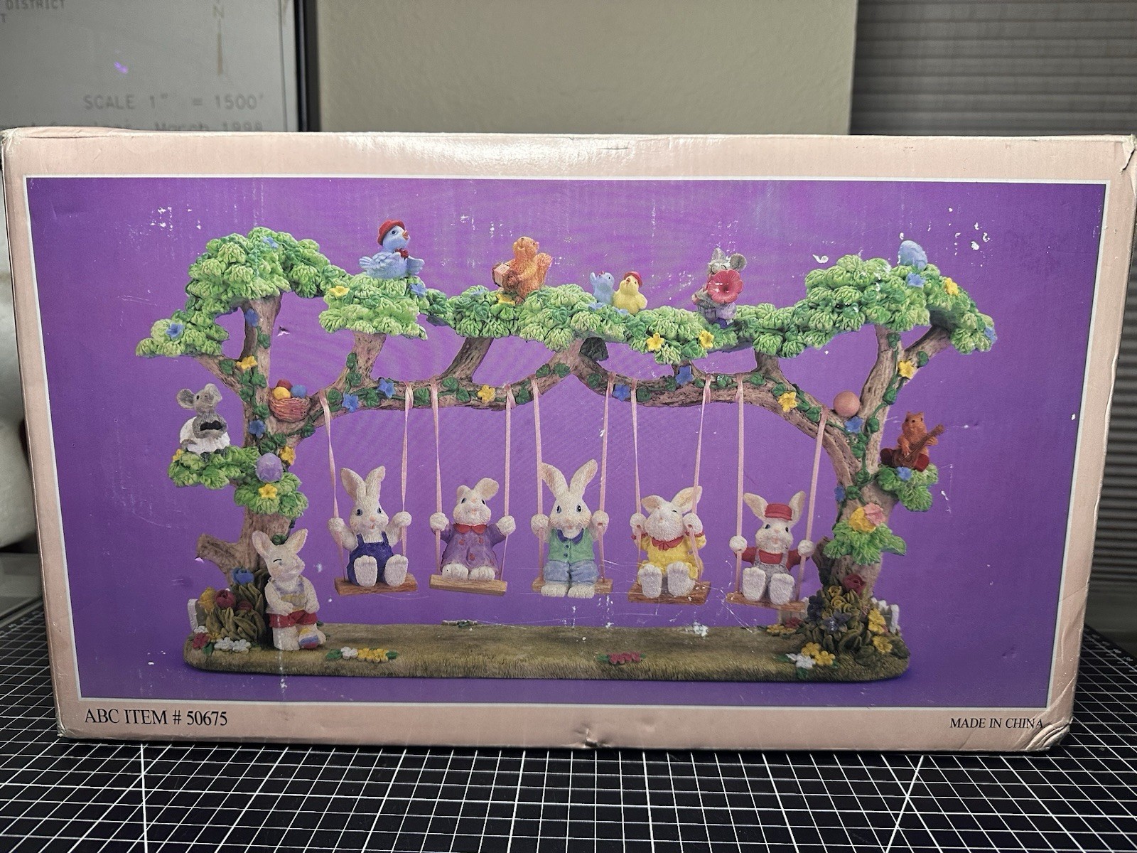 Brand New In Box Vintage Jaimy Quintet of Swinging Bunnies Scene by ESN