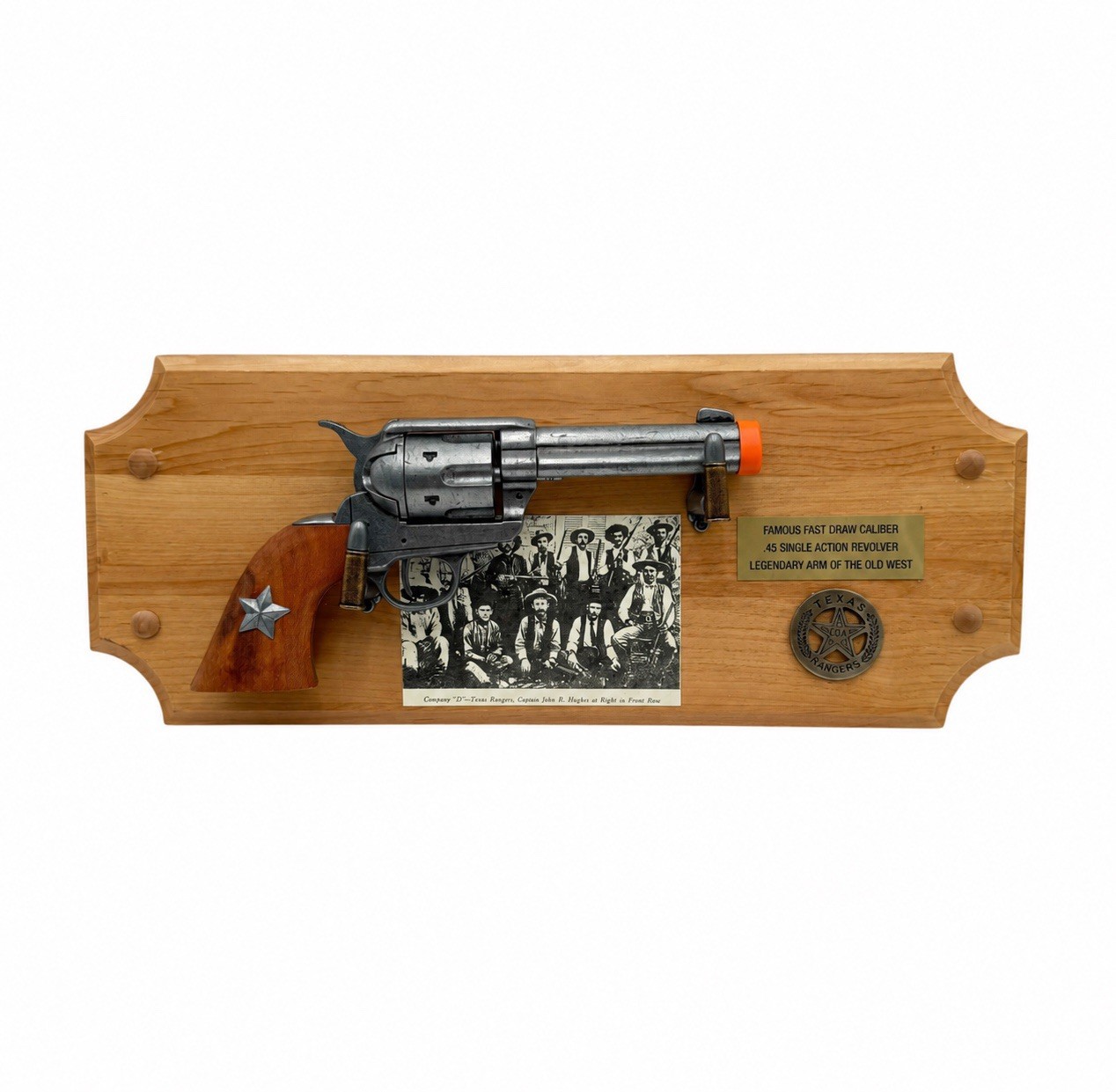 Colt M1873 Revolver 1873 Texas Rangers Lone Star Denix Replica w/ Display Mount