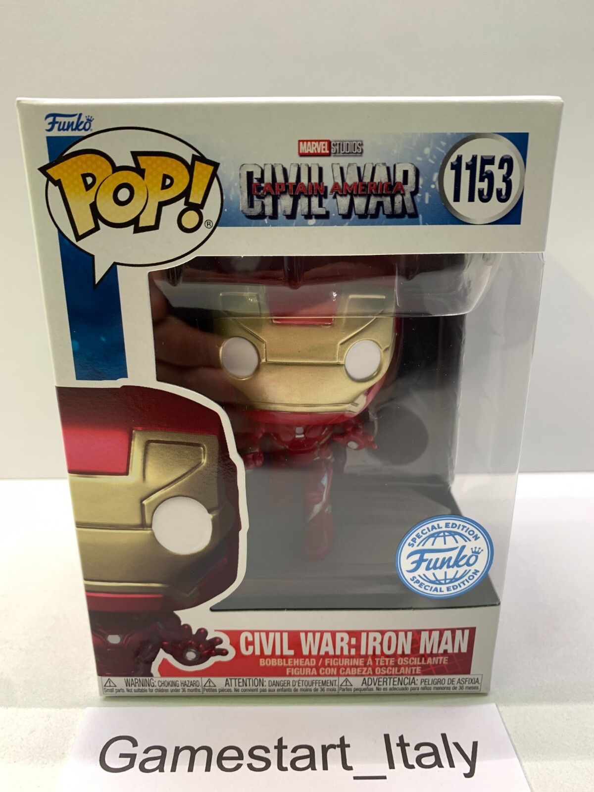 Funko Pop Vinyl Marvel Civil War box damaged