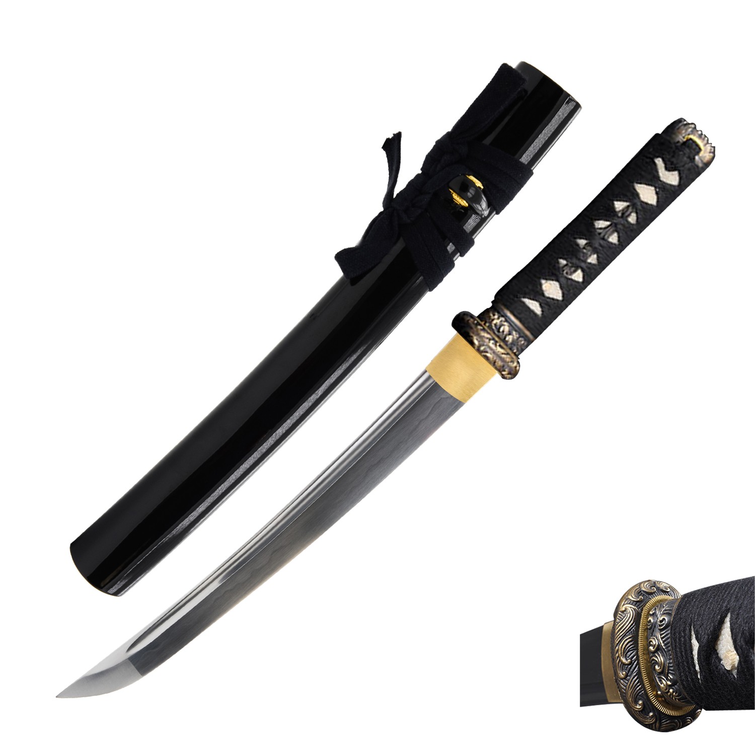 1080 High Carbon Functional Japanese Tanto Wave Premium Sharp
