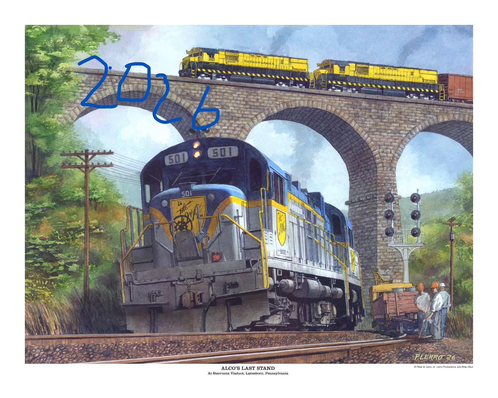 ALCOs Last Stand Train Print D&H and NYSW Peter Lerro Jr signed & numbered ALCOs Last Stand Train Print D&H and NYSW Peter Lerro Jr signed & numbered