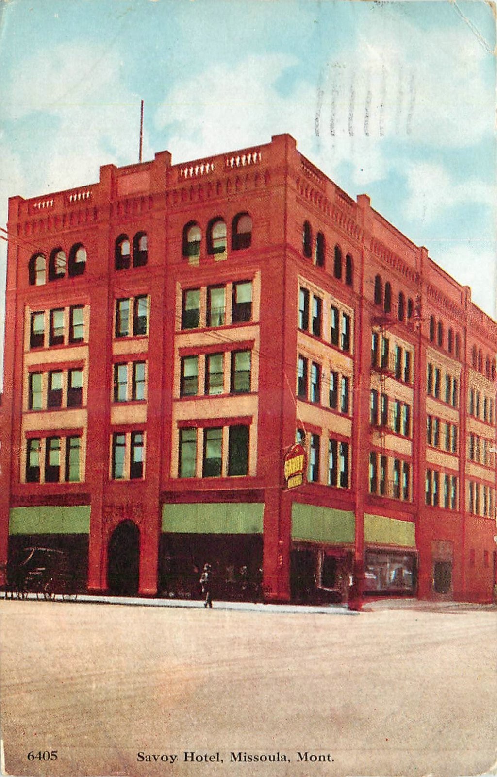 1911 Missoula Montana Savoy Hotel occupation #6405 Postcard 26-