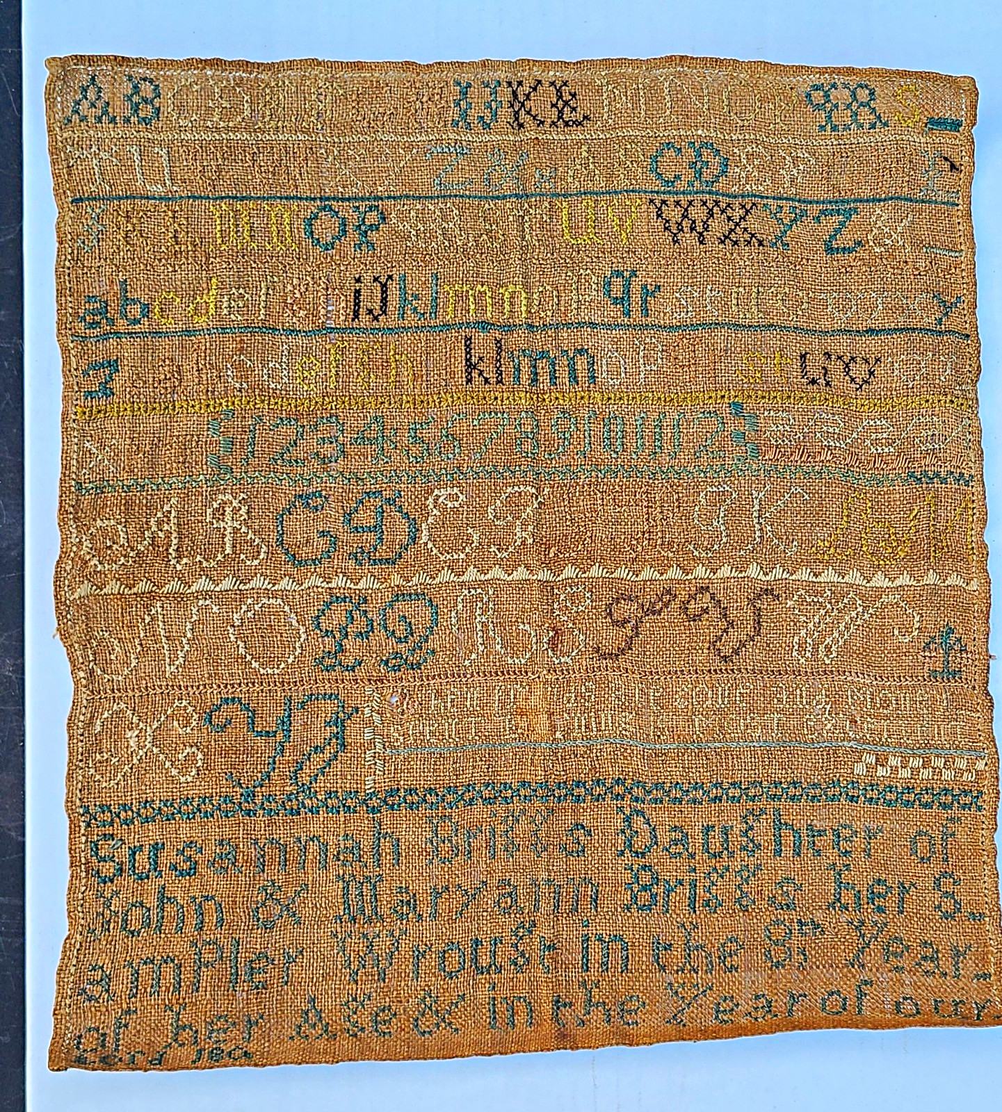 Antique Needlework Sampler c.1800