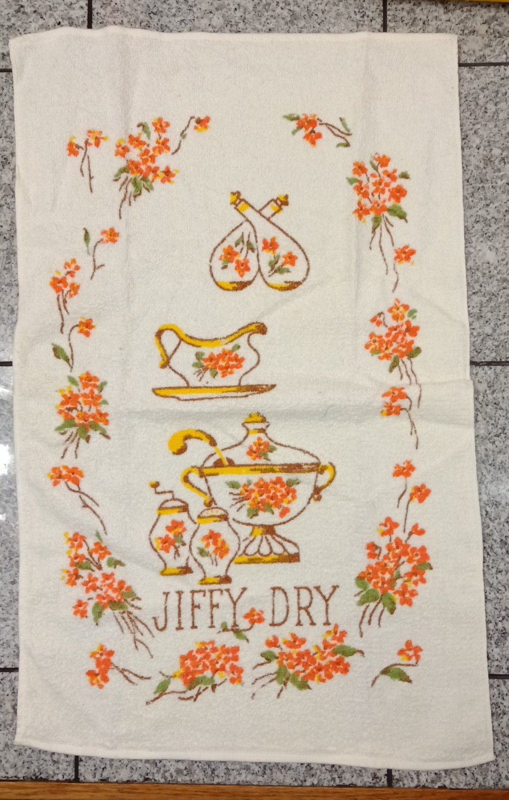 VINTAGE JIFFY DRY MID CENTURY KITCHEN TOWEL NEW OLD STOCK