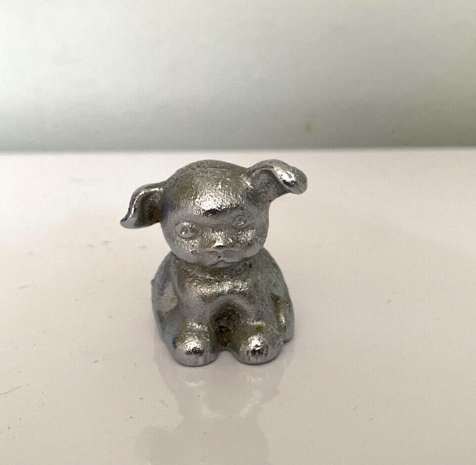 Vintage Bucki Carbons Ribbons Griswold Cast Iron Puppy Dog Paperweight