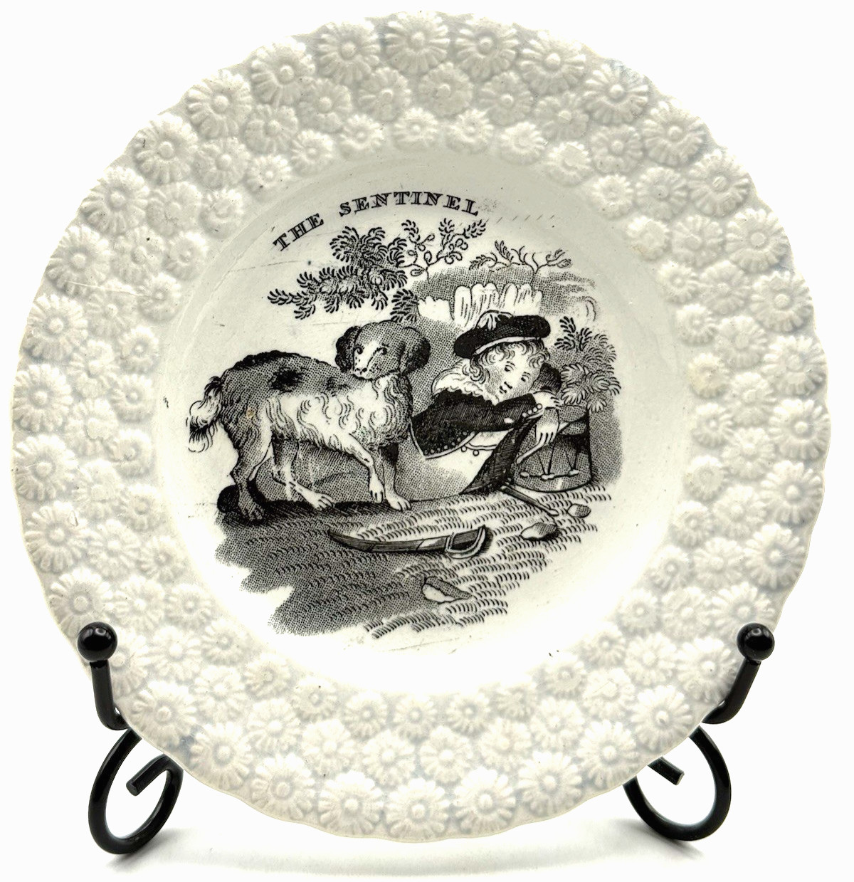 Early 19th c. THE SENTINEL Staffordshire Black Transferware 6