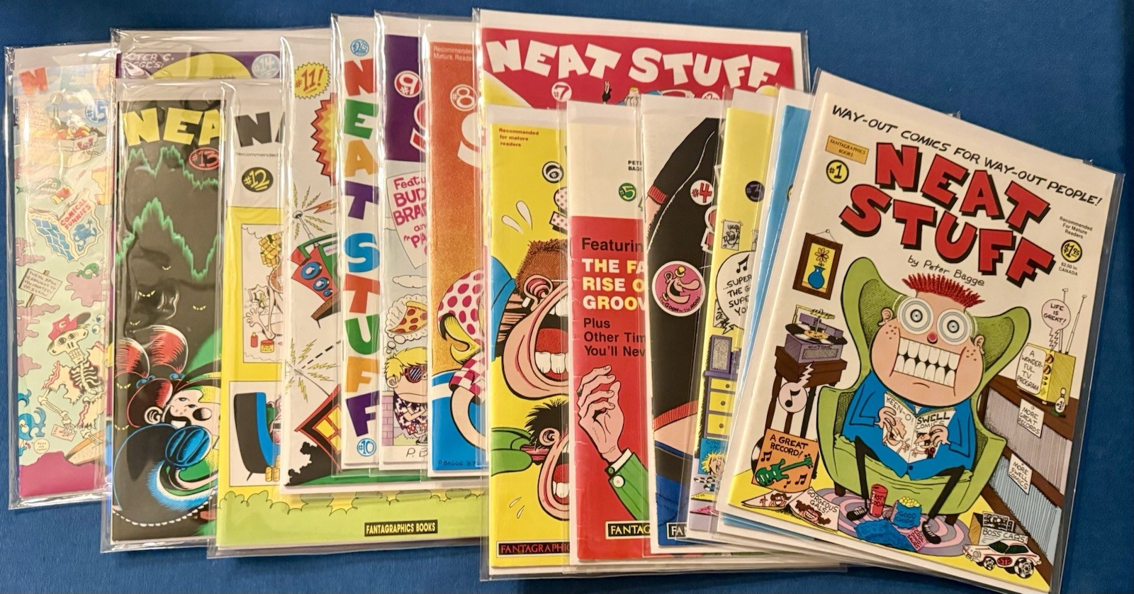 •NEAT STUFF Complete Set/Lot of #’s 1-15• -Peter Bagge for Fantagraphics- •NEAT STUFF Complete Set/Lot of #’s 1-15• -Peter Bagge for Fantagraphics-